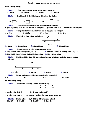 Bài tập ôn tập Hình học 6 theo chủ đề